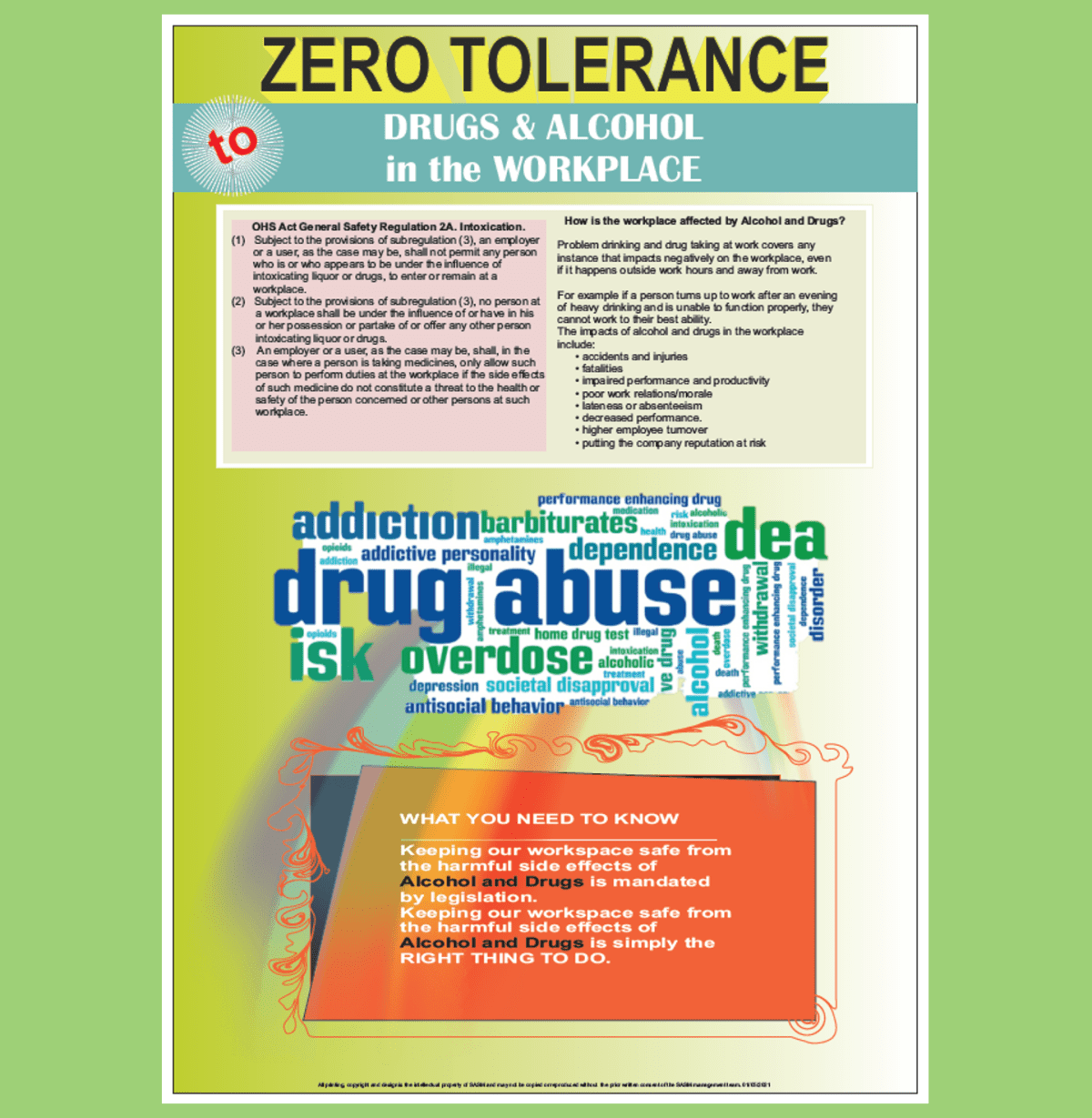 ZERO TOLERANCE - DRUGS & ALCOHOL in the WORKPLACE