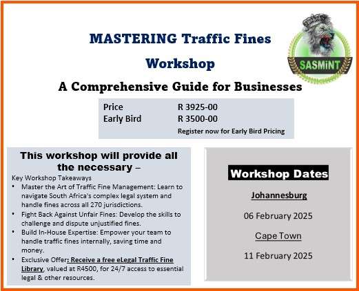 Traffic Fine Workshop - Cape Town - 11 Feb 2025