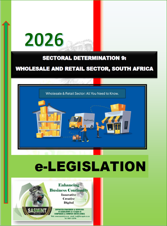 SECTORAL DETERMINATION 9:  WHOLESALE AND RETAIL SECTOR, SOUTH AFRICA