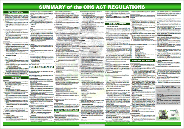 Occupational Health & Safety Act Regulations - Summary