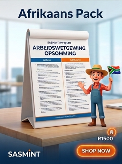 Bilingual English / Afrikaans Compulsory Labour Law Chart Pack
