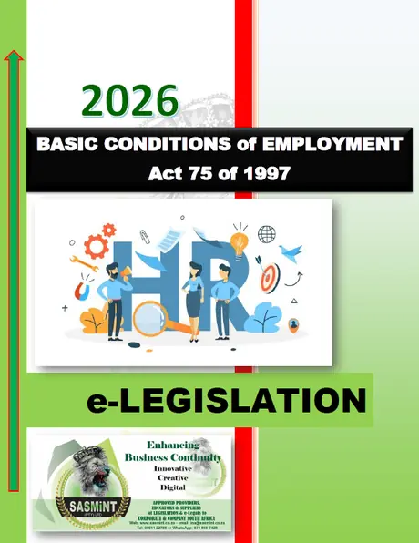 2026 Basic Conditions of Employment Act 75 of 1997 e-Legislation – SASMiNT